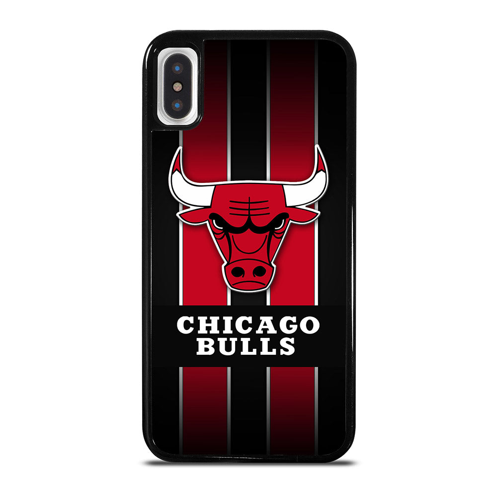 CHICAGO BULLS STRIPE LOGO iPhone X / XS Case Cover