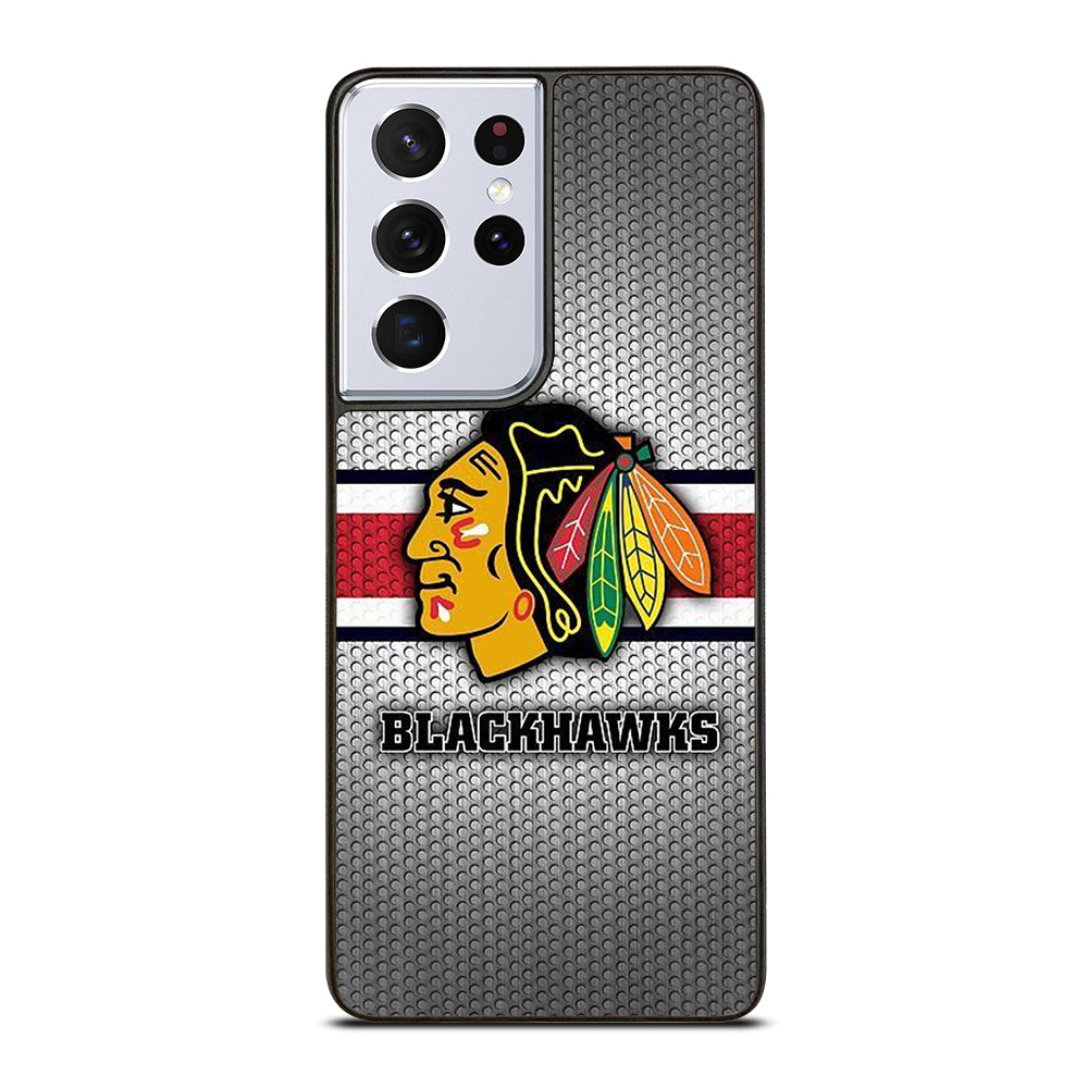 CHICAGO BLACKHAWKS METAL LOGO Samsung Galaxy S21 Ultra Case Cover