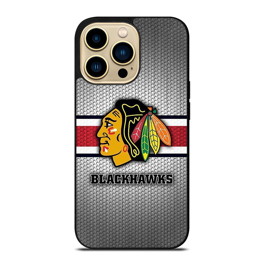 CHICAGO BLACKHAWKS METAL LOGO iPhone 14 Pro Max Case Cover