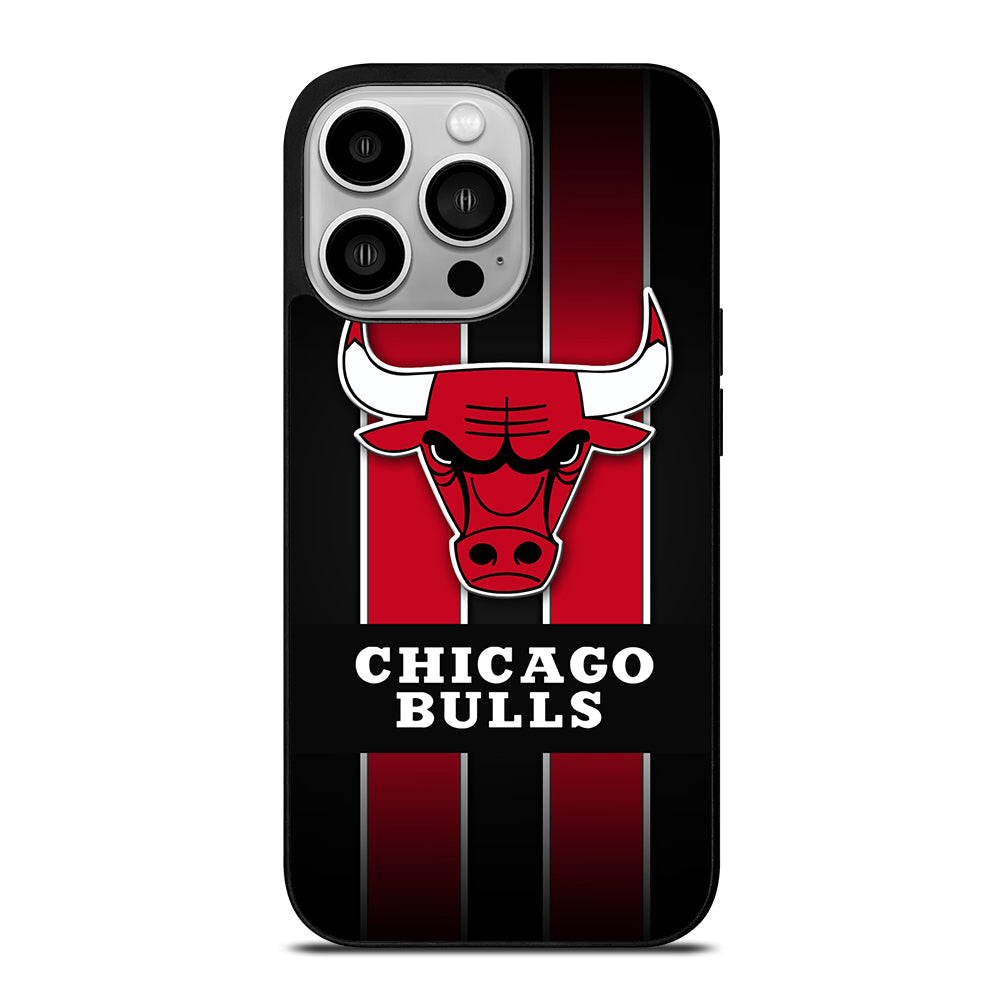 CHICAGO BULLS STRIPE LOGO iPhone 14 Pro Case Cover