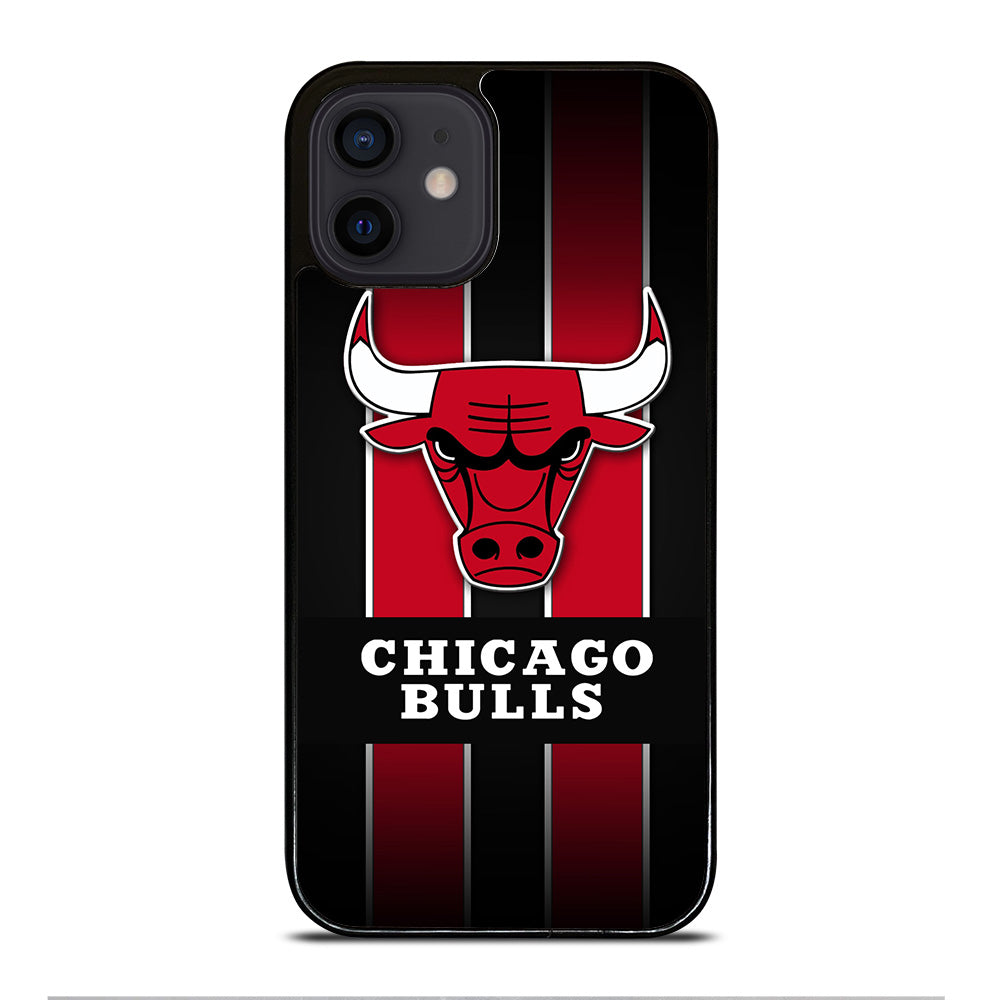 CHICAGO BULLS STRIPE LOGO iPhone 12 Mini Case Cover