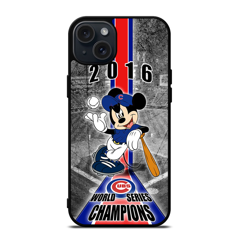 CHICAGO CUBS MICKEY MOUSE iPhone 15 Plus Case Cover
