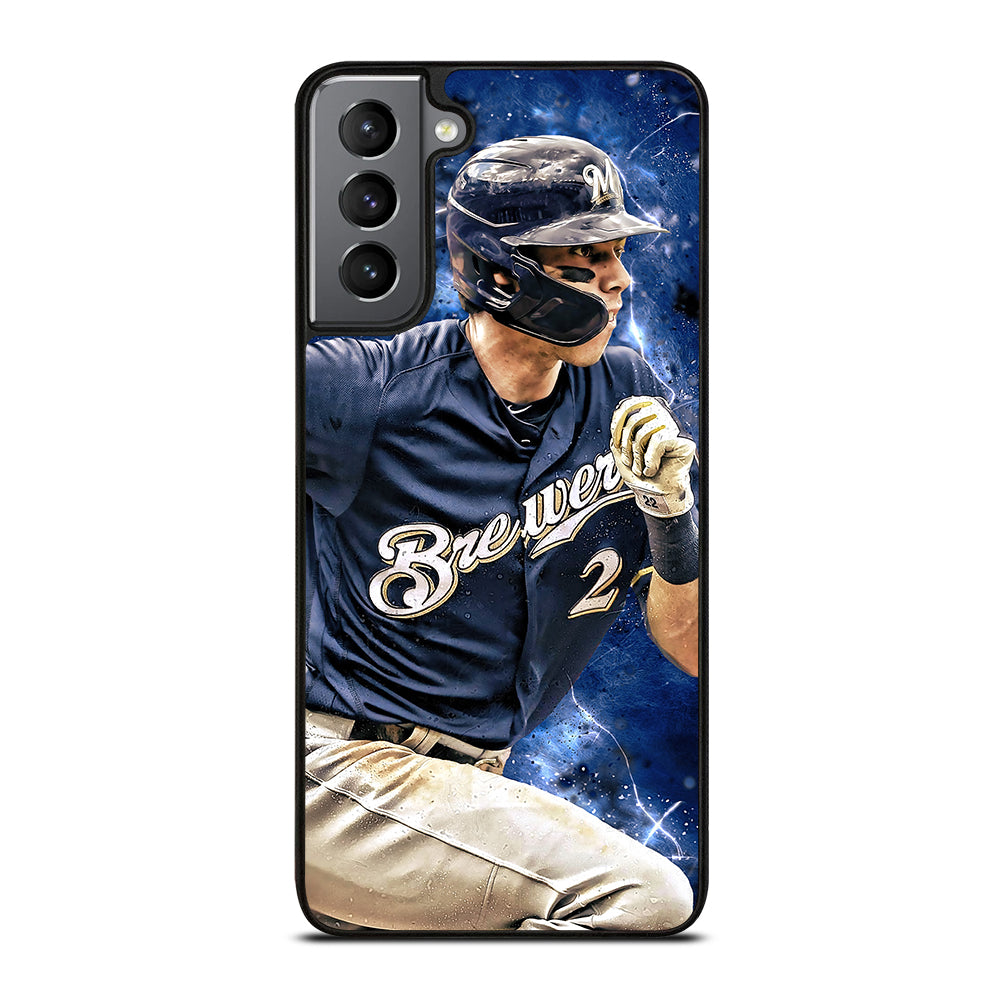 CHRISTIAN YELICH MILWAUKEE BREWERS FOOTBALL Samsung Galaxy S21 Plus Case Cover