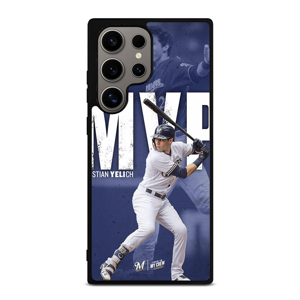 CHRISTIAN YELICH MILWAUKEE BREWERS FOOTBALL 2 Samsung Galaxy S24 Ultra Case Cover