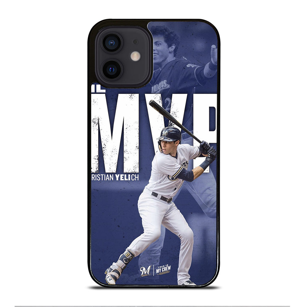 CHRISTIAN YELICH MILWAUKEE BREWERS FOOTBALL 2 iPhone 12 Mini Case Cover