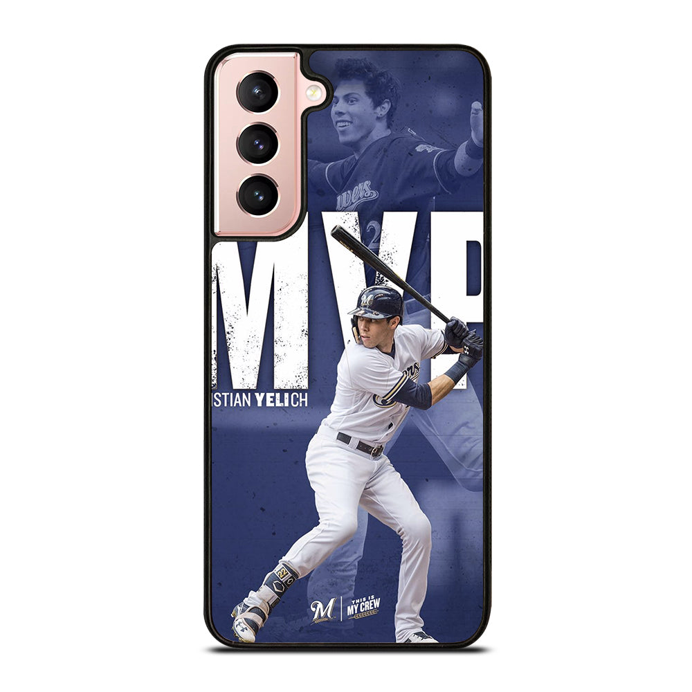 CHRISTIAN YELICH MILWAUKEE BREWERS FOOTBALL 2 Samsung Galaxy S21 Case Cover