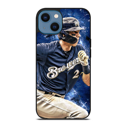 CHRISTIAN YELICH MILWAUKEE BREWERS FOOTBALL iPhone 14 Case Cover