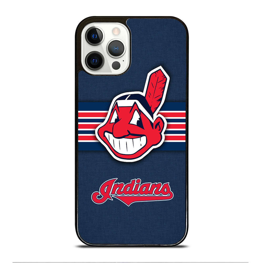 CLEVELAND INDIANS MLB STRIPE iPhone 12 Pro Case Cover