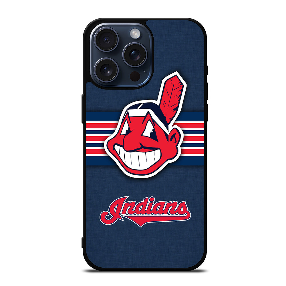 CLEVELAND INDIANS MLB STRIPE iPhone 15 Pro Max Case Cover