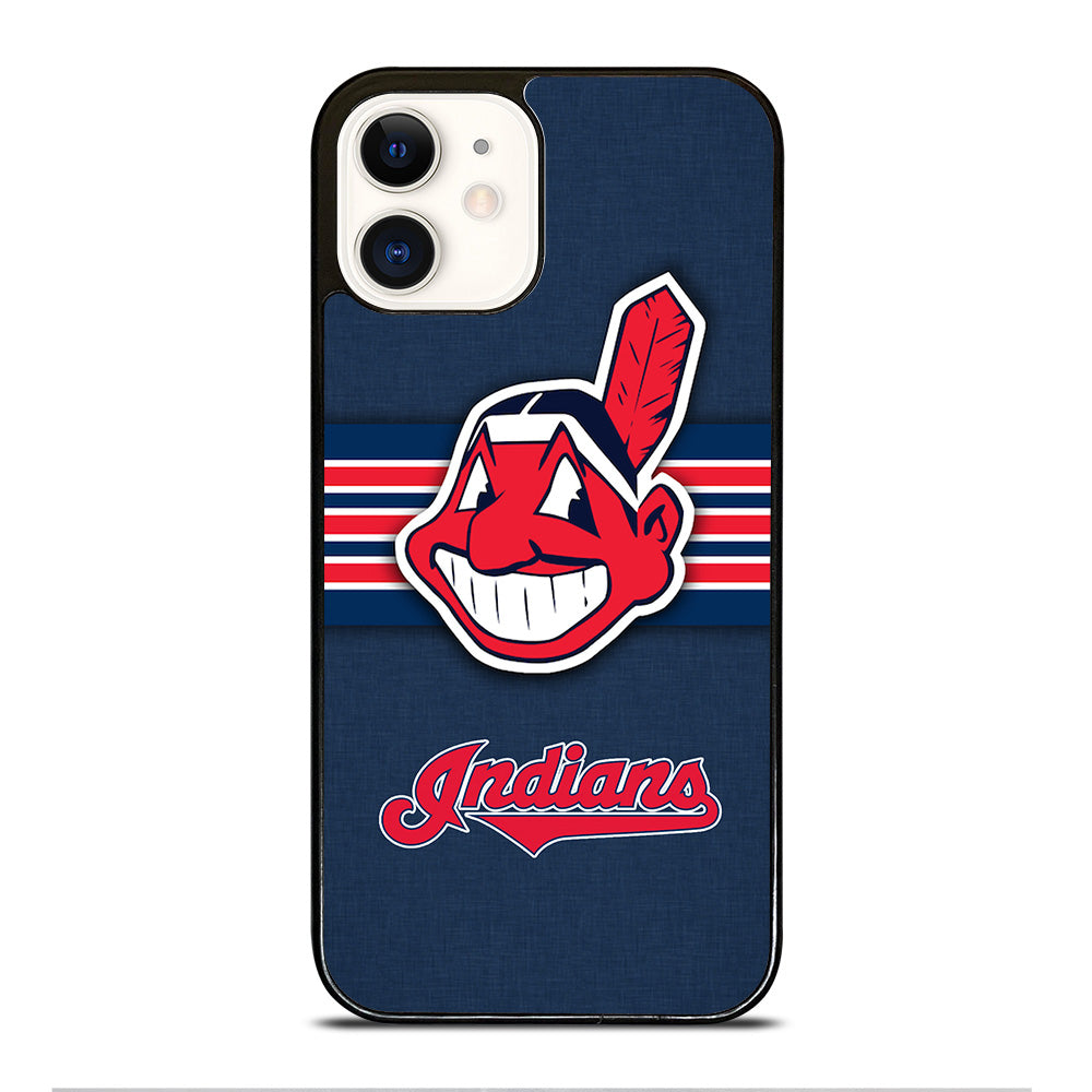CLEVELAND INDIANS MLB STRIPE iPhone 12 Case Cover
