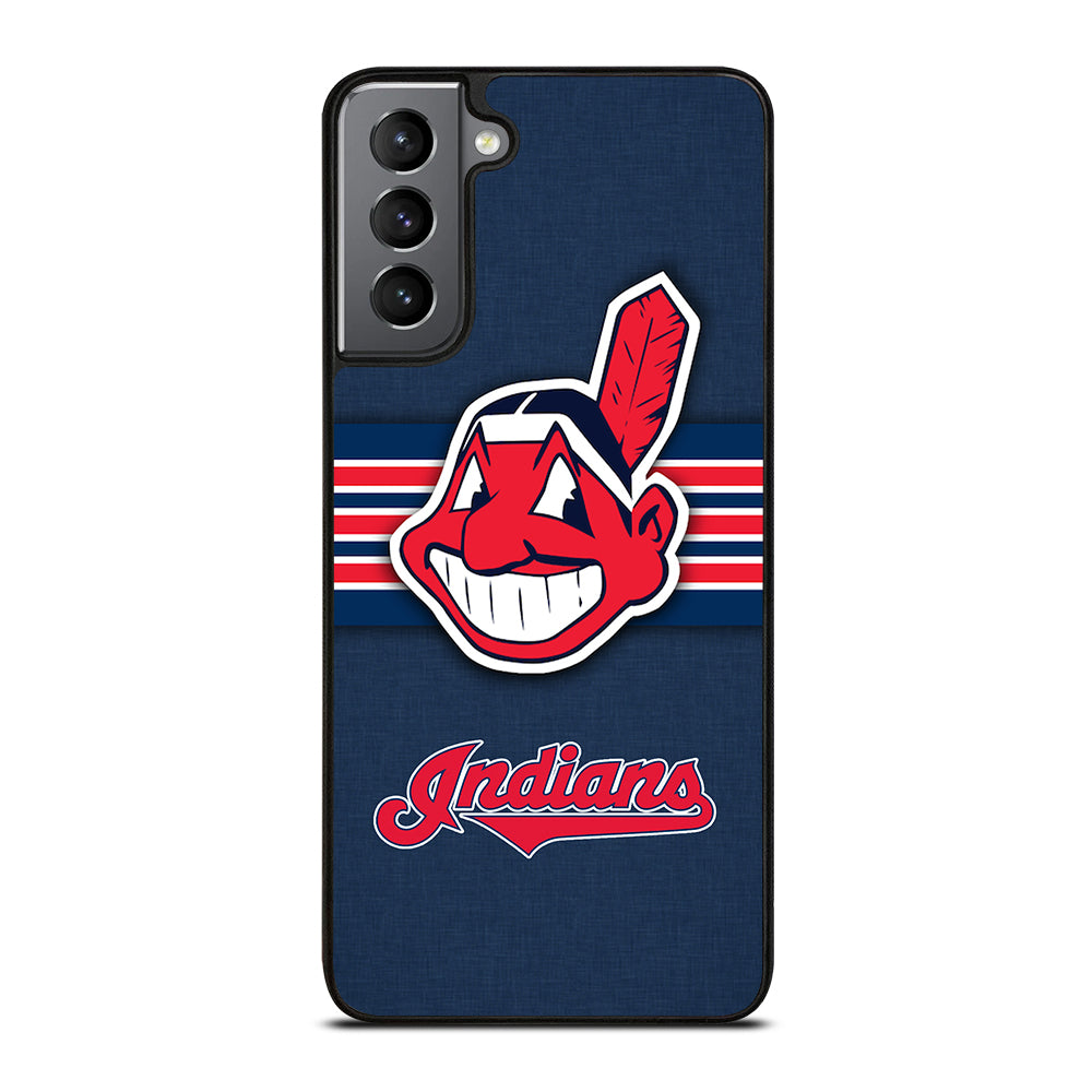 CLEVELAND INDIANS MLB STRIPE Samsung Galaxy S21 Plus Case Cover