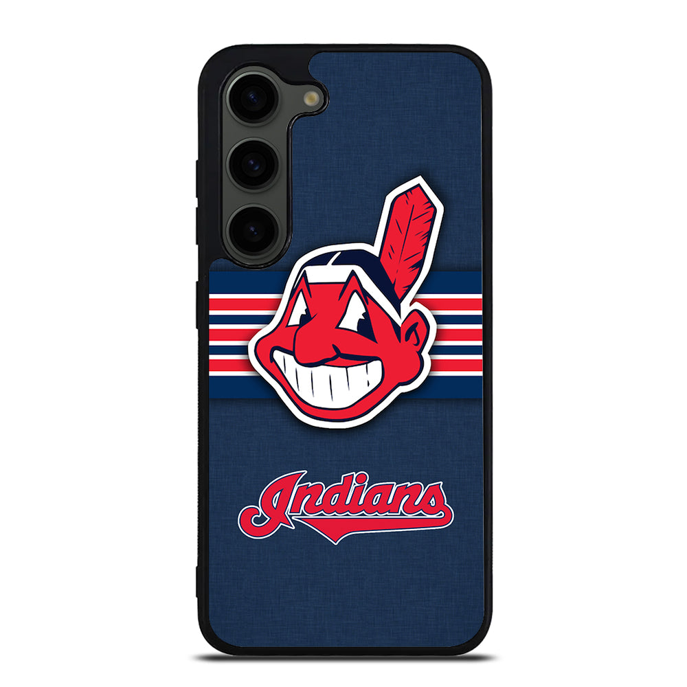 CLEVELAND INDIANS MLB STRIPE Samsung Galaxy S23 Plus Case Cover