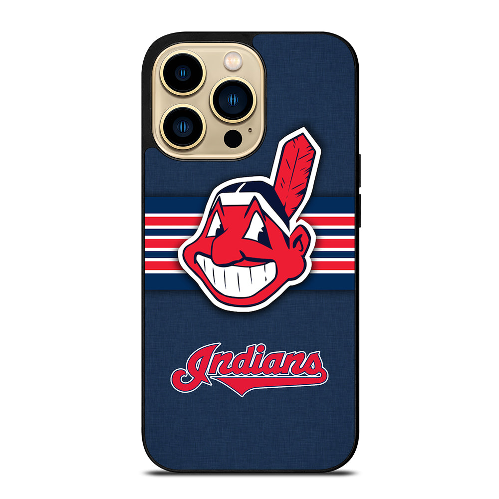 CLEVELAND INDIANS MLB STRIPE iPhone 14 Pro Max Case Cover
