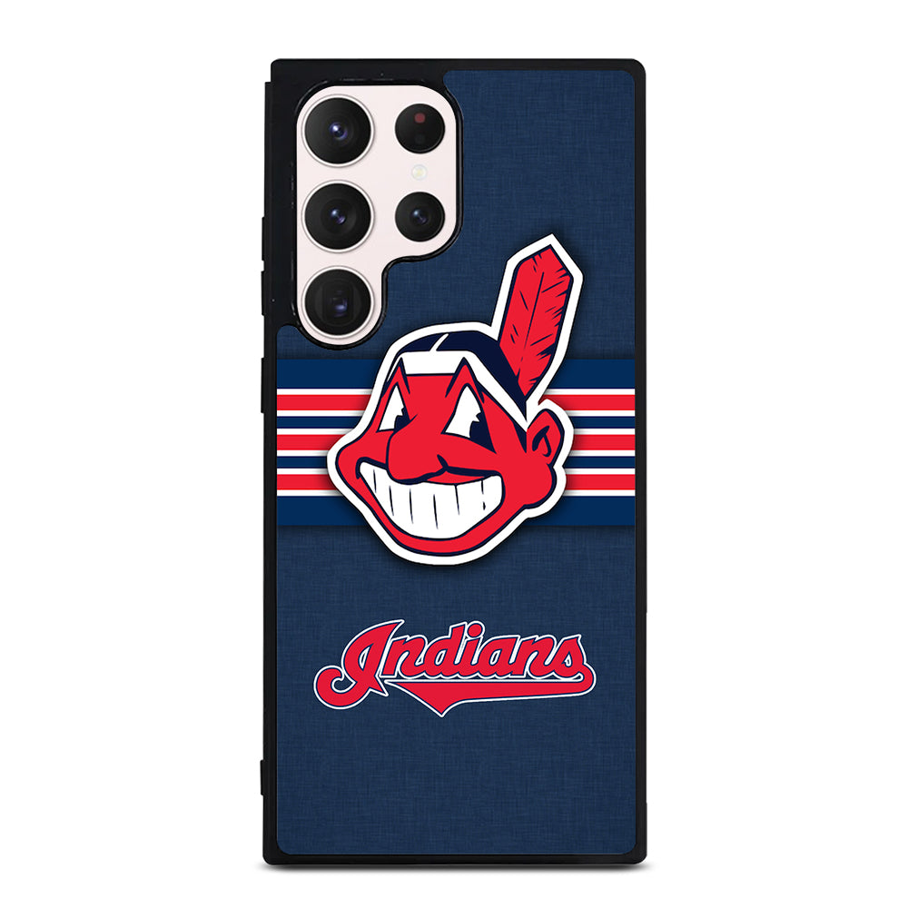 CLEVELAND INDIANS MLB STRIPE Samsung Galaxy S23 Ultra Case Cover