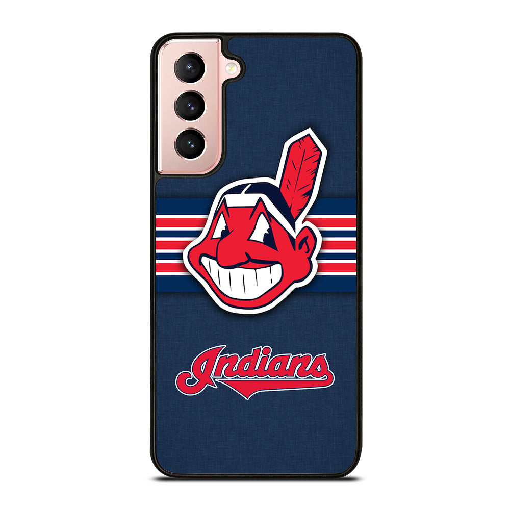CLEVELAND INDIANS MLB STRIPE Samsung Galaxy S21 Case Cover