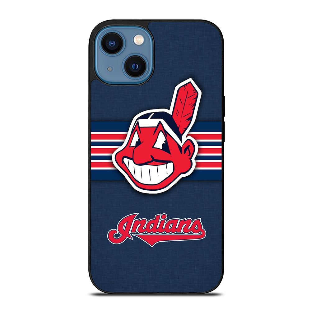 CLEVELAND INDIANS MLB STRIPE iPhone 14 Case Cover