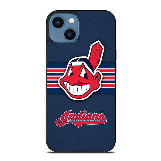 CLEVELAND INDIANS MLB STRIPE iPhone 14 Case Cover
