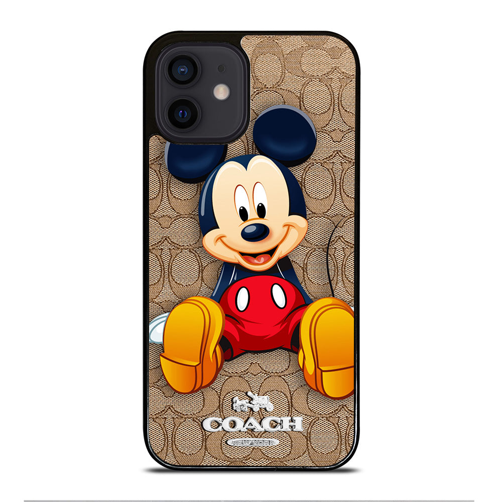 COACH BROWN MICKEY MOUSE iPhone 12 Mini Case Cover