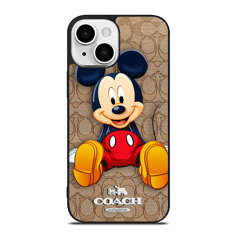 COACH BROWN MICKEY MOUSE iPhone 13 Mini Case Cover