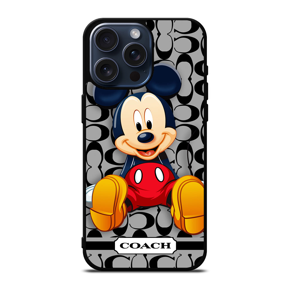 COACH MICKEY MOUSE CARTOON iPhone 15 Pro Max Case Cover