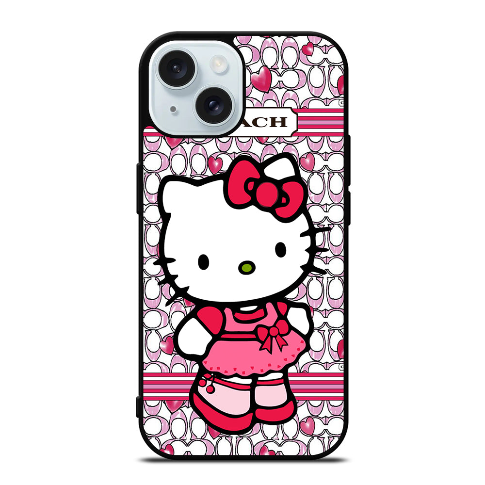 COACH NEW YORK HELLO KITTY 2 iPhone 15 Case Cover casecentro COACH NEW YORK HELLO KITTY 2 iPhone 15 Case Cover casecentro