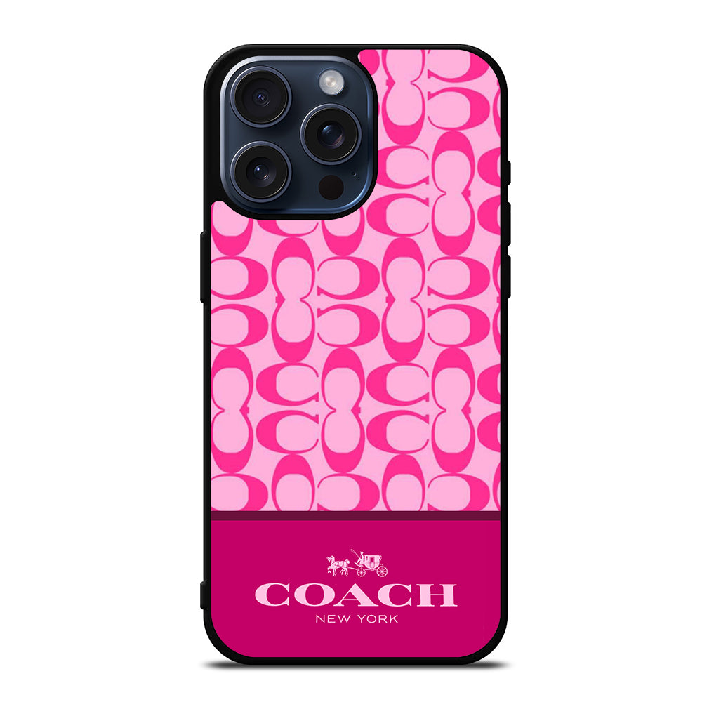 COACH NEW YORK PINK PATTERN iPhone 15 Pro Max Case Cover – casecentro COACH NEW YORK PINK PATTERN iPhone 15 Pro Max Case Cover – casecentro