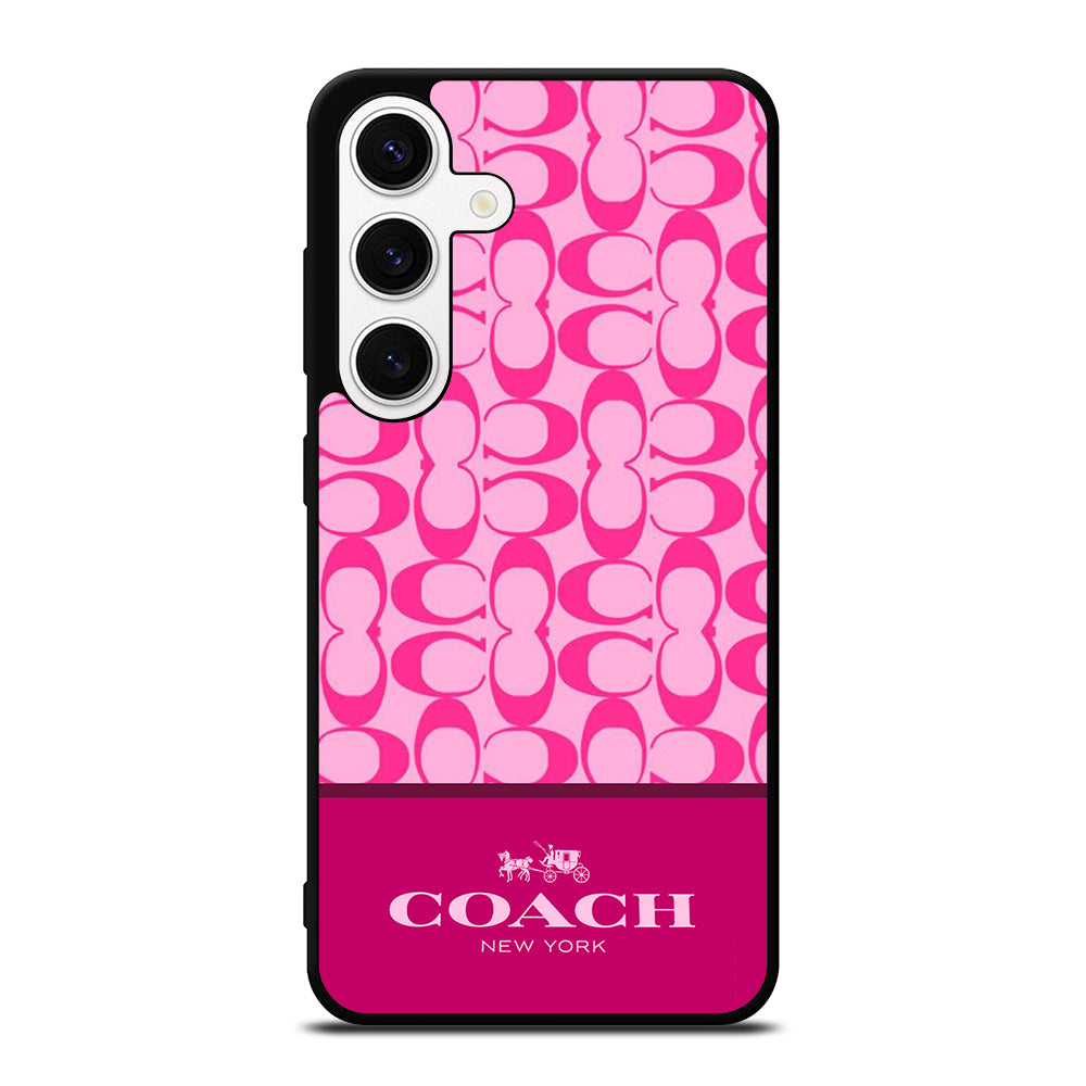 COACH NEW YORK PINK PATTERN Samsung Galaxy S24 Case Cover