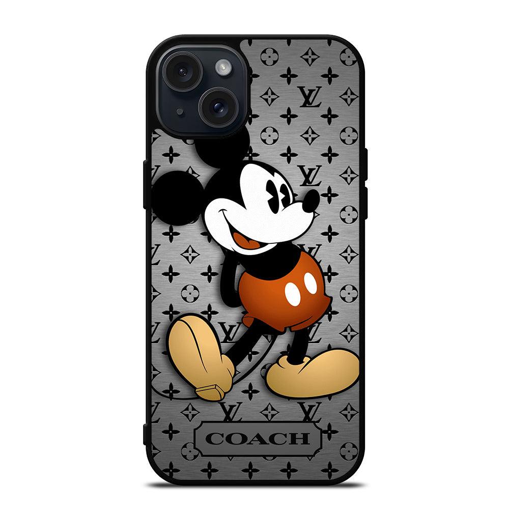 COACH PATTERN MICKEY MOUSE iPhone 15 Plus Case Cover