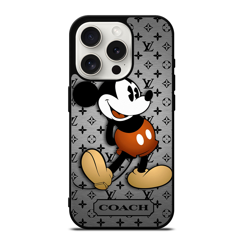 COACH PATTERN MICKEY MOUSE iPhone 15 Pro Case Cover