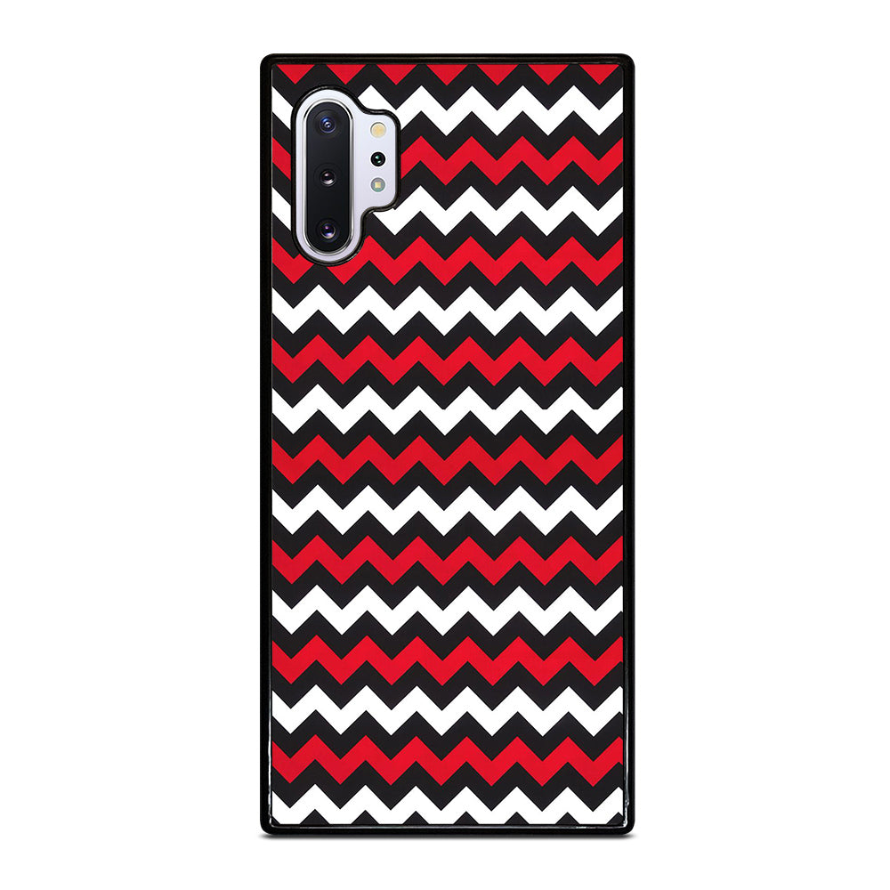 COLOR BLOCK DARK RED CHEVRON PATTERN Samsung Galaxy Note 10 Plus Case Cover