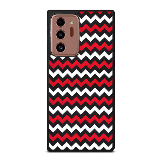 COLOR BLOCK DARK RED CHEVRON PATTERN Samsung Galaxy Note 20 Ultra Case Cover