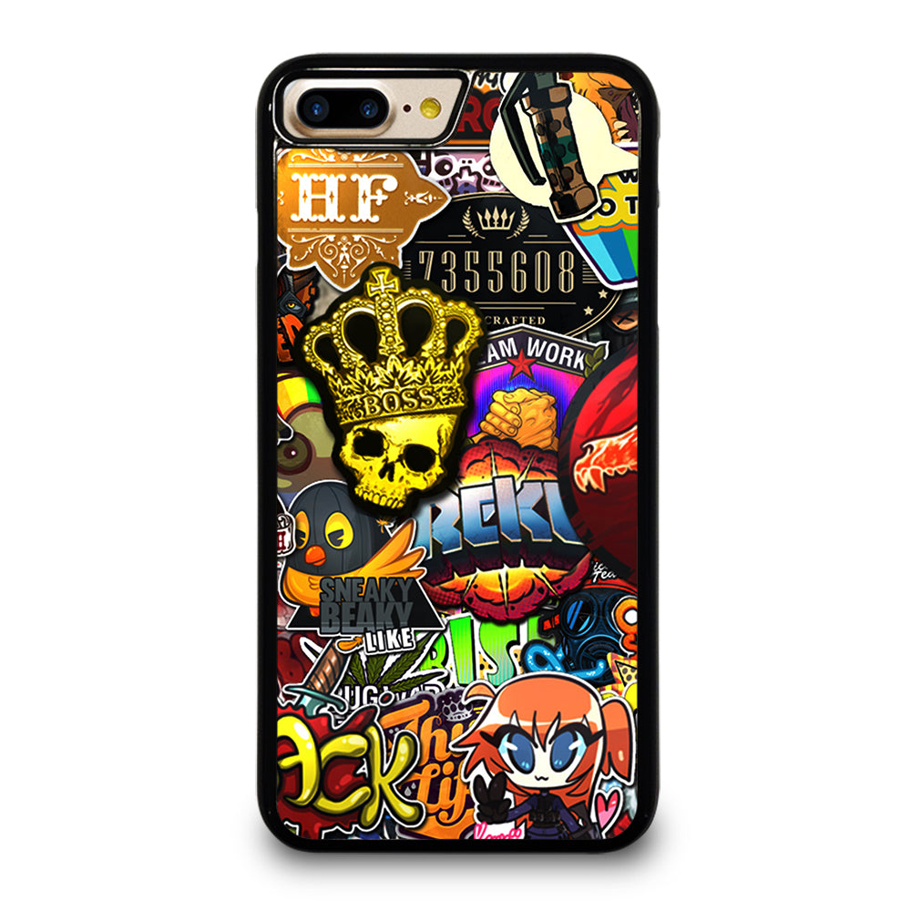 GOLDEN STATE WARRIORS NBA STICKER BOMB iPhone 7 / 8 Plus Case Cover