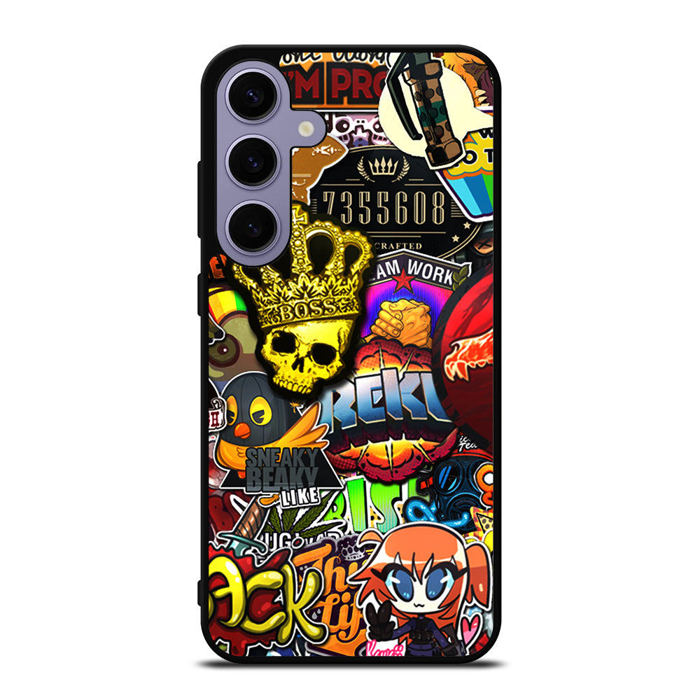 CSGO STICKER BOMB PATTERN Samsung Galaxy S24 Plus Case Cover