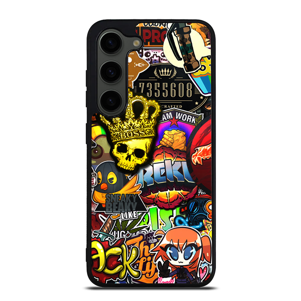 CSGO STICKER BOMB PATTERN Samsung Galaxy S23 Plus Case Cover