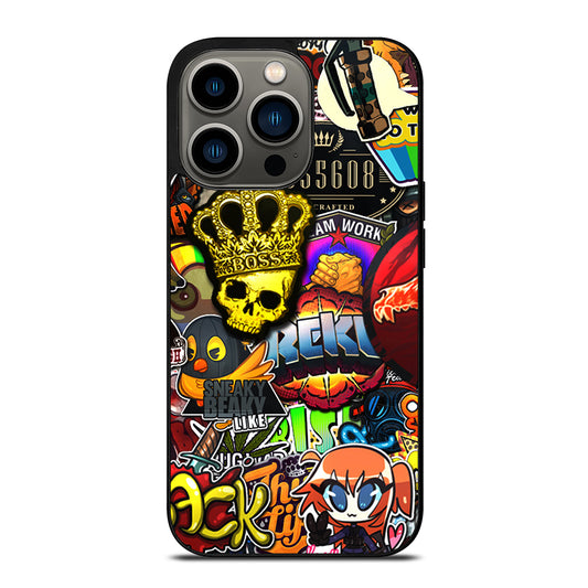 CSGO STICKER BOMB PATTERN iPhone 13 Pro Case Cover