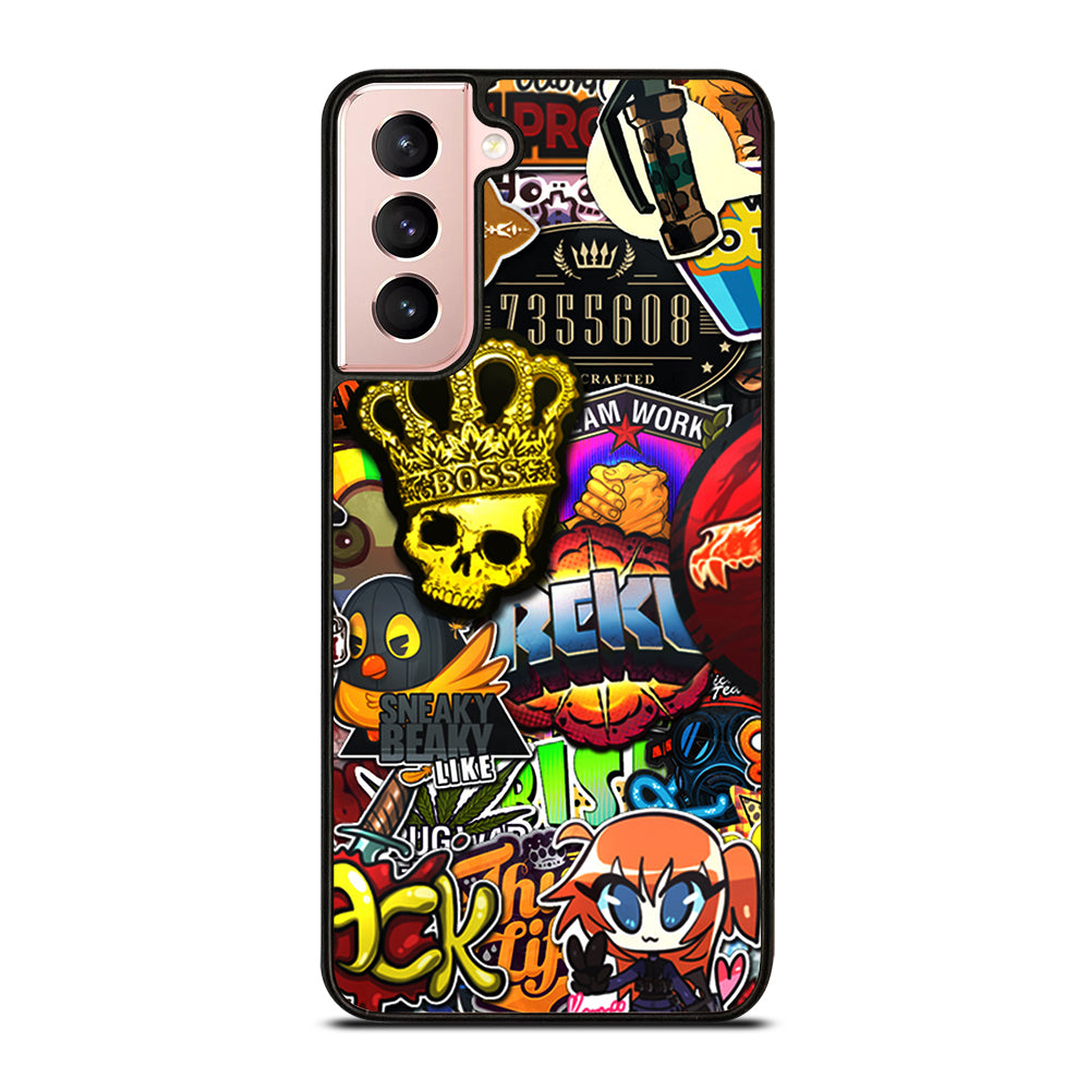 CSGO STICKER BOMB PATTERN Samsung Galaxy S21 Case Cover