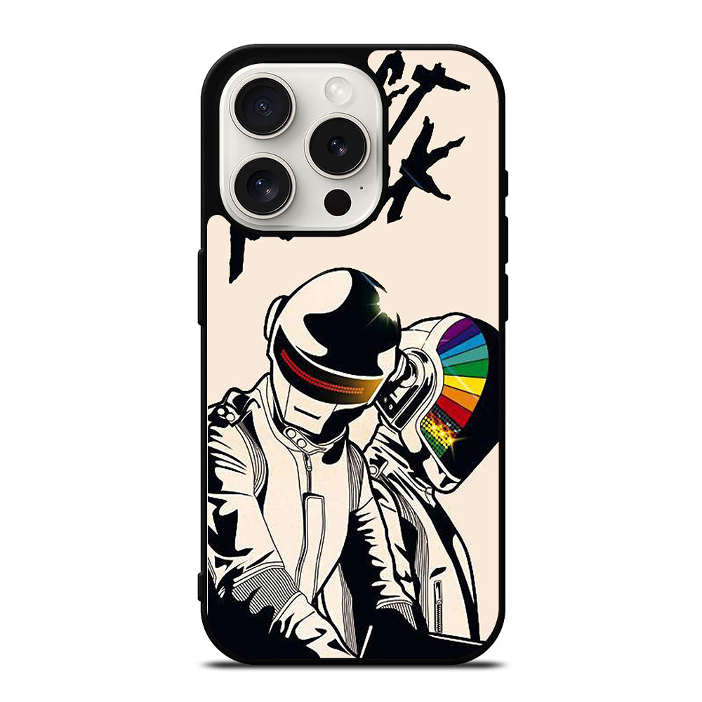 DAFT PUNK CARTOON iPhone 15 Pro Case Cover