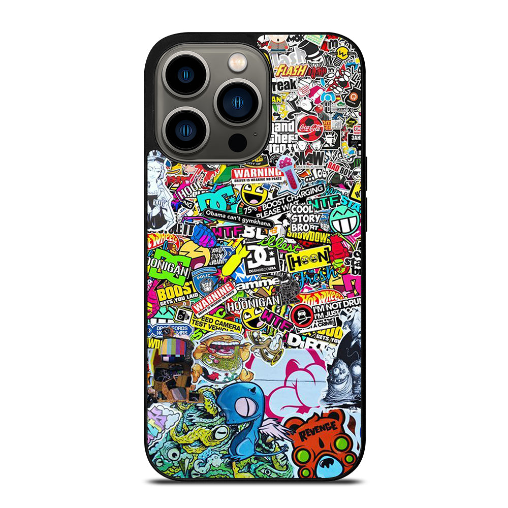 DC STICKER BOMB 2 iPhone 13 Pro Case Cover