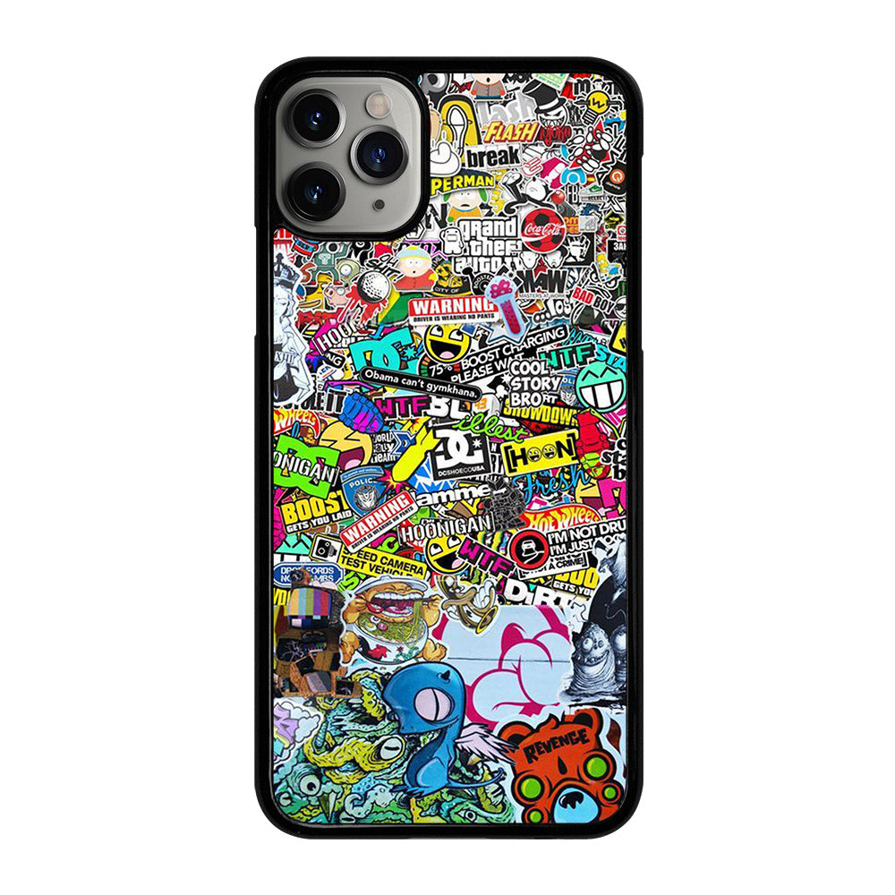 DC STICKER BOMB 2 iPhone 11 Pro Max Case Cover