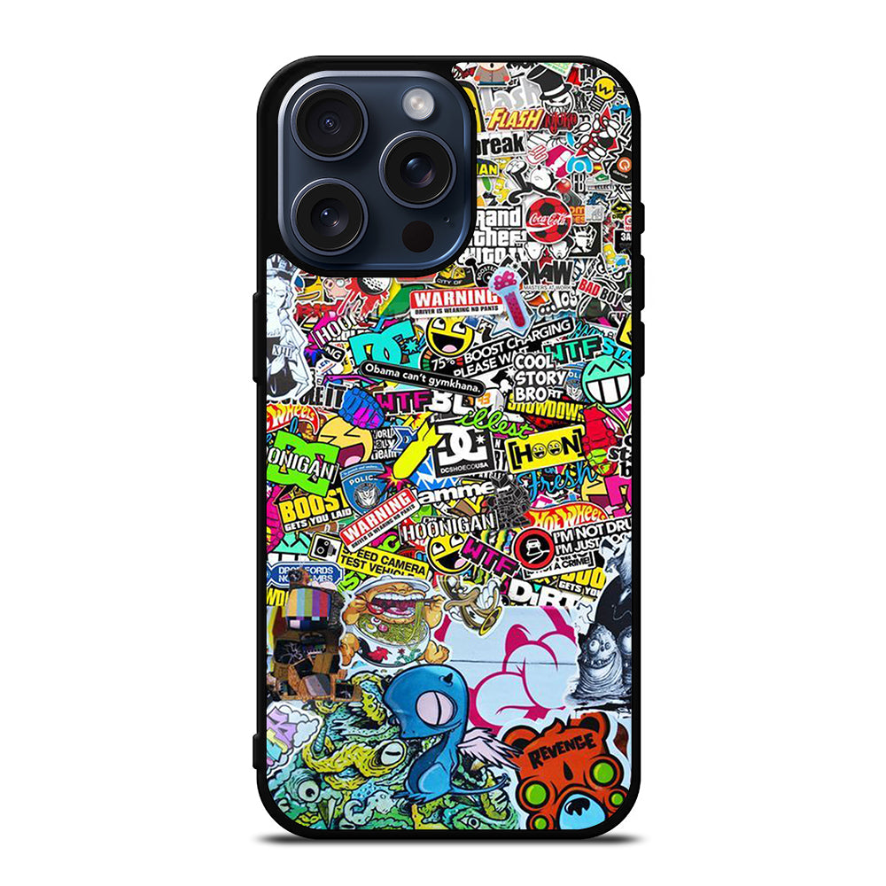 DC STICKER BOMB 2 iPhone 15 Pro Max Case Cover