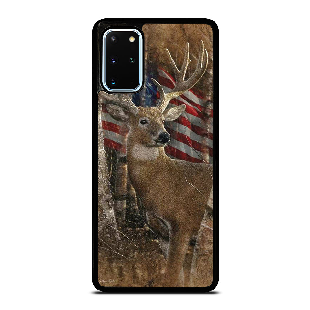 DEER HUNTING AMERICAN FLAG Samsung Galaxy S20 Plus Case Cover