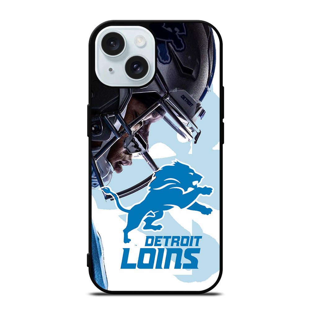 DETROIT LIONS FOOTBALL LOGO iPhone 15 Case Cover