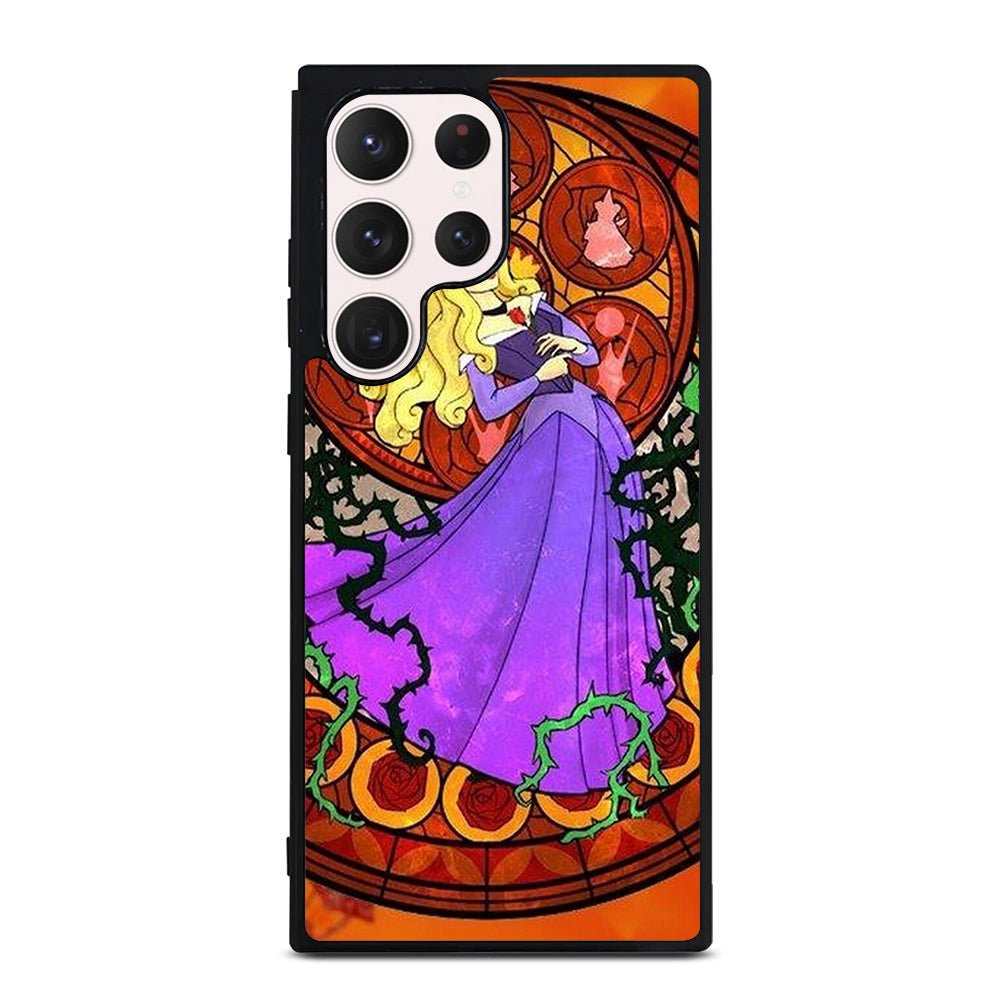 DISNEY SLEEPING BEAUTY STAINED GLASS Samsung Galaxy S23 Ultra Case Cover