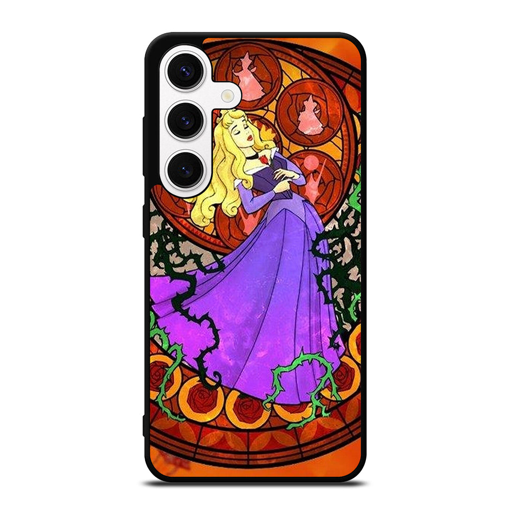 DISNEY SLEEPING BEAUTY STAINED GLASS Samsung Galaxy S24 Case Cover