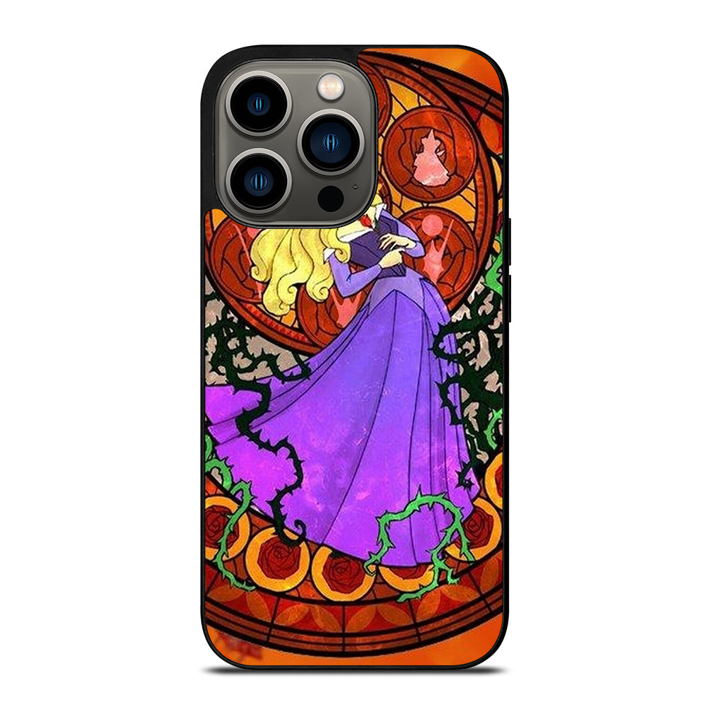 DISNEY SLEEPING BEAUTY STAINED GLASS iPhone 13 Pro Case Cover