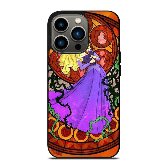 DISNEY SLEEPING BEAUTY STAINED GLASS iPhone 13 Pro Case Cover