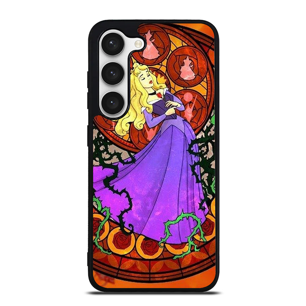 DISNEY SLEEPING BEAUTY STAINED GLASS Samsung Galaxy S23 Case Cover