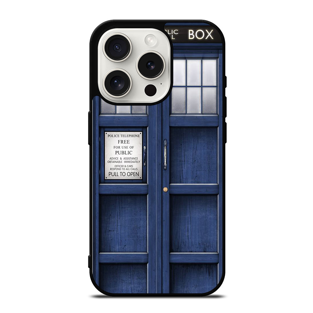 DOCTOR WHO TARDIS POLICE PUBLIC CALL BOX iPhone 15 Pro Case Cover