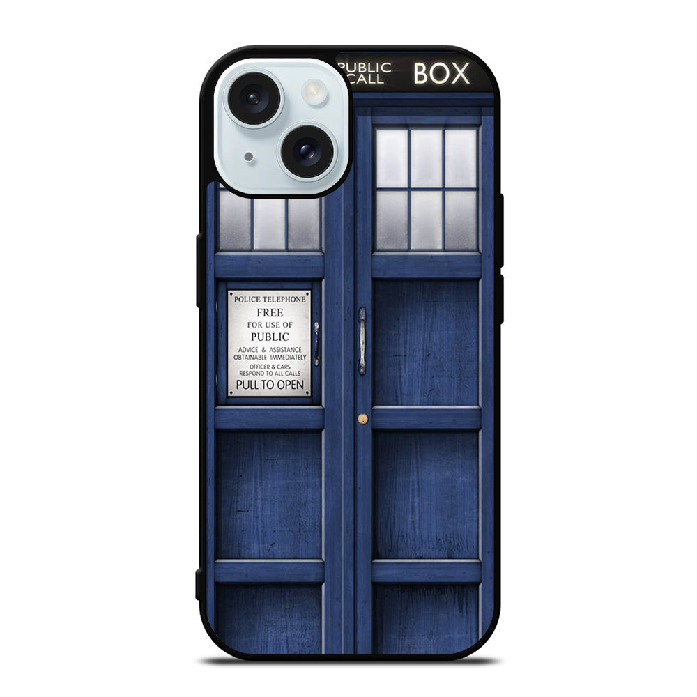 DOCTOR WHO TARDIS POLICE PUBLIC CALL BOX iPhone 15 Case Cover