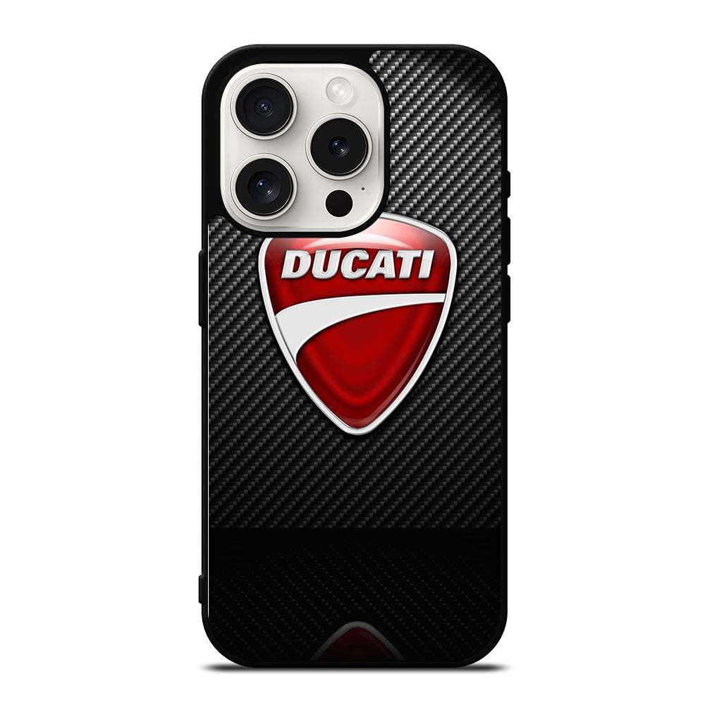 DUCATI CARBON LOGO iPhone 15 Pro Case Cover